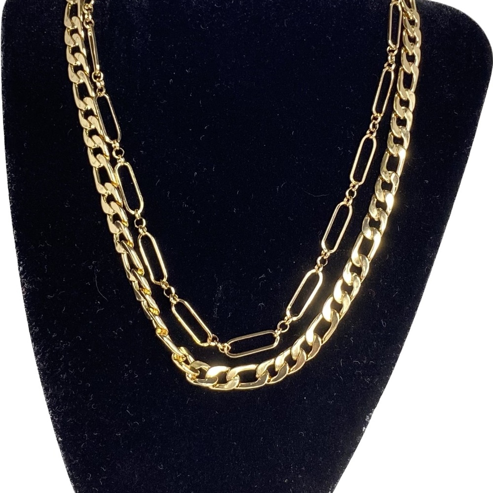 Double Layered Chunky Chain Necklace